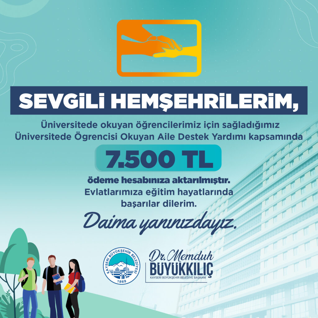 Öğrenci Dostu Başkan Büyükkılıç'tan Eğitime Tam Destek: 22 Milyon Tl Destek Hesaplara Aktarıldı