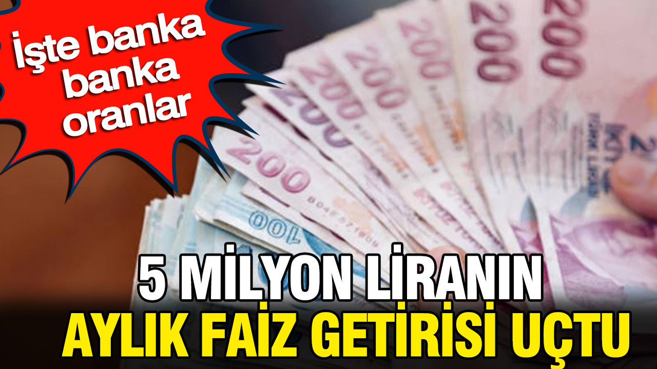 5 milyon liranın aylık faiz getirisi uçtu: İşte banka banka oranlar